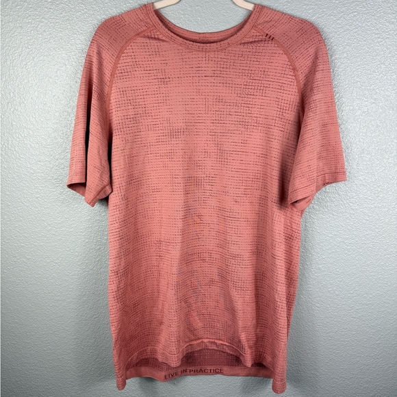 Lululemon Metal Vent Tech Short Sleeve 2.0 Men’s Grid Mulled Wine Activewear Top - Picture 3 of 8